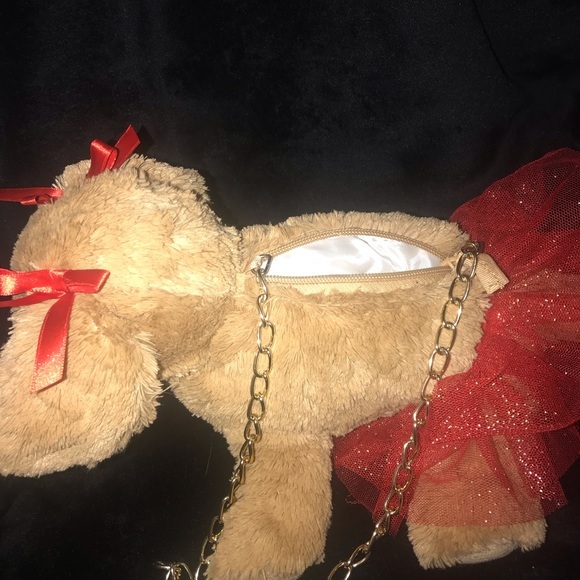 Toby Enterprise Purse Girls Plush Puppy With Red tutu Hand Bag toys stuff animal - Picture 6 of 7